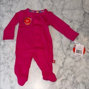 NWT Magnetic Me Modal Vibrant Glam Pink Kids Footie NB